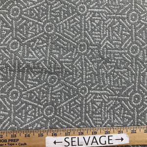 Congo in Cement | Jacquard Upholstery Fabric | Dk and Lt Grey | Heavy Weight | 54" Wide | By the Yard