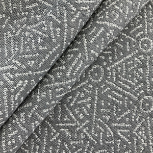 Congo in Cement | Jacquard Upholstery Fabric | Dk and Lt Grey | Heavy Weight | 54" Wide | By the Yard