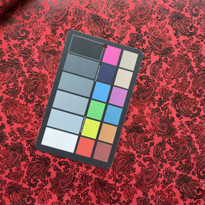 Paisley Faux Suede in Red / Black | Upholstery Fabric | Heavyweight | 54" Wide | By the Yard