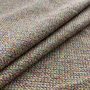 Vintage Multicolored Boucle | Upholstery Fabric | Lime / Pink / Blue | Heavyweight | 54" Wide | By the Yard