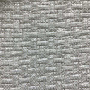 Line by Line in Sugarcane | Upholstery Fabric | Matelasse Basketweave in White | Heavyweight | 54" Wide | By the Yard
