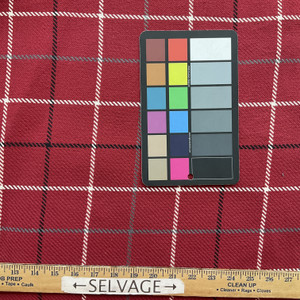 Tallyho in Cranberry | Upholstery Fabric | Red / Black / White Windowpane Plaid | Ralph Lauren | Heavyweight |  54" Wide | Sold BTY