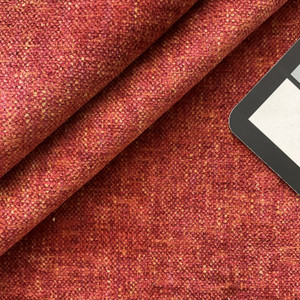 Electra in Pimento | Chenille Upholstery Fabric | Red / Gold | Heavyweight | 54" Wide | By the Yard