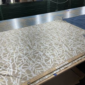 Zen Spirit in Chalk | Home Decor Fabric | Abstract Leafy Vines in Natural / White / Silver / Gold | P/K Lifestyles | Medium Weight | 54" Wide | By the Yard