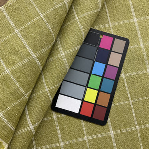 Sterlington in Artichoke  | Upholstery Fabric | Plaid Windowpane Plaid in Warm Green | Medium weight | Home Decor | 54" Wide | Sold BTY