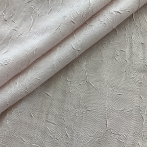 Ballet Pink Crushed Batiste Fabric | Crinkle Sheer | Drapery | Home Decor | Apparel | 100% Polyester | 51" Wide | Sold BTY