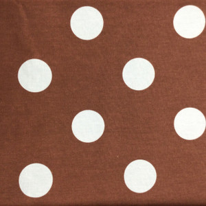4 Yard Piece of Polka Dots in Light Blue on Brown | Home Decor / Drapery Fabric | 54" Wide | By the Yard