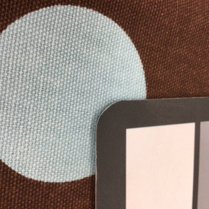 4 Yard Piece of Polka Dots in Light Blue on Brown | Home Decor / Drapery Fabric | 54" Wide | By the Yard