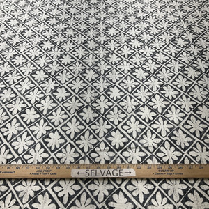 P.KAUFMAN DESTA In Color EBONY Printed home Decor Fabric | By the Yard