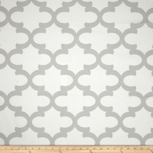 2.25 Yard Piece of Premier Prints Fynn White/French Grey | Medium Weight Duck Fabric | Home Decor Fabric | 54" Wide