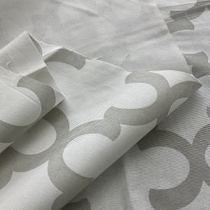 2.25 Yard Piece of Premier Prints Fynn White/French Grey | Medium Weight Duck Fabric | Home Decor Fabric | 54" Wide