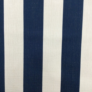 2.25 Yard Piece of Nautical Stripes in Navy Blue and Oyster White | Upholstery / Slipcover Fabric  | 54" Wide | By the Yard