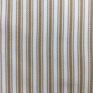 1 Yard Piece of Bella-Dura | Outdoor Canvas | Ticking Stripe |  LATTE BISQUE | Tan and White Stripe | Water, UV Stable | 54 Inch Wide  Fabric By The Yard