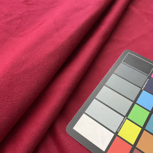 2.5 Yard Piece of Cherry Red Coating Wool | Wool / Poly Blend | Super Soft Brushed Twill Weave | 20oz | 60" Wide  | DYE LOTS MAY VARY | COATWOOL-107-REM7