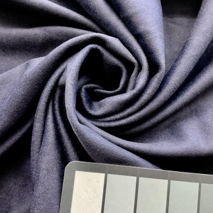 2 Yard Piece of Dark Blue Coating Wool | Wool / Poly Blend | Soft Brushed Wool With Slight Sheen | 20oz | 60" Wide | DYE LOTS MAY VARY | COATWOOL-116-REM5