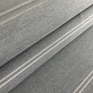 2 Yard Piece of Sunbrella Cooper Ash 4835-0000 | 46 Inch Awning & Marine Fabric | By the Yard | STRIPED