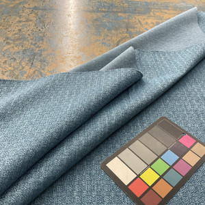 Bedford in Caribbean | Upholstery Fabric | Mottled Design in Bright Blue | 100% Polyester | Heavy Weight | Nassimi brand | 54" Wide | By the Yard