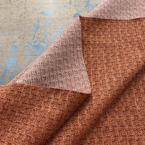 Bedford in Spice | Upholstery Fabric | Mottled Design in Dark Orange | 100% Polyester | Heavy Weight | Nassimi brand | 54" Wide | By the Yard