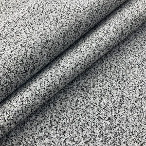 Cortlandt in Dalmation | Upholstery Fabric | Speckled Black on White | 100% Polyester | Nassimi Brand | 54" Wide | By the Yard