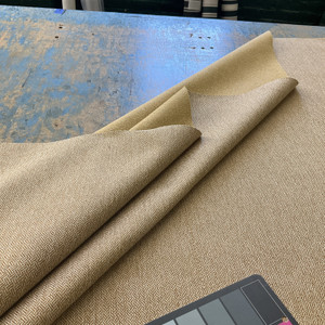 Essex in Chutney | Upholstery Fabric | Parquet Weave | Gold / Light Grey | 100% Polyester | Heavy Weight | Nassimi | 54" Wide | By the Yard