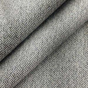 Essex in Cool Ash | Upholstery Fabric | Parquet Weave | Grey / Ivory | 100% Polyester | Heavy Weight | Nassimi | 54" Wide | By the Yard