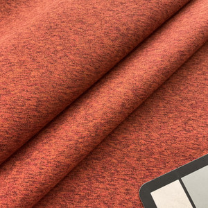 Franklin in Cardinal | Upholstery Fabric | Microfiber Twill | Heathered Red-Orange | 100% Polyester | Heavy Weight | Nassimi | 54" Wide | By the Yard