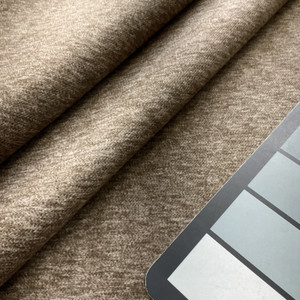 Franklin in Sable | Upholstery Fabric | Microfiber Twill | Heathered Brown | 100% Polyester | Heavy Weight | Nassimi | 54" Wide | By the Yard