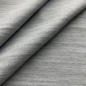 Hester in Moonmist | Upholstery Fabric | Striated Black on Light Grey | 100% Polyester | Medium Weight | Nassimi | 54" Wide | By the Yard