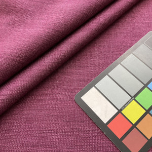 Hester in Mulberry | Upholstery Fabric | Striated Pink / Black on Purple | 100% Polyester | Medium Weight | Nassimi | 54" Wide | By the Yard