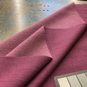 Hester in Mulberry | Upholstery Fabric | Striated Pink / Black on Purple | 100% Polyester | Medium Weight | Nassimi | 54" Wide | By the Yard