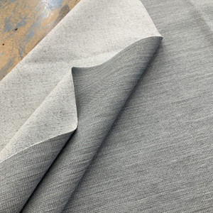 Hester in Seal | Upholstery Fabric | Striated Black on Slate Blue-Grey | 100% Polyester | Medium Weight | Nassimi | 54" Wide | By the Yard