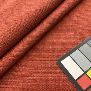 Ludlow in Russet | Upholstery Fabric | Slub Basketweave | Dark Orange | 100% Polyester | Heavy Weight | Nassimi | 54" Wide | By the Yard