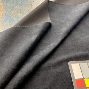 Walker in Raven | Upholstery Fabric | Black Microfiber | 100% Polyester | Medium Weight | Nassimi Brand | 54" Wide | By the Yard