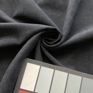 Walker in Raven | Upholstery Fabric | Black Microfiber | 100% Polyester | Medium Weight | Nassimi Brand | 54" Wide | By the Yard