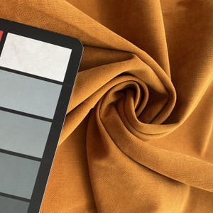 Walker in Turmeric | Upholstery Fabric | Gold-Orange Microfiber | 100% Polyester | Medium Weight | Nassimi Brand | 54" Wide | By the Yard