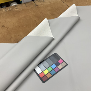 Dove Grey Faux Leather | Vinyl Upholstery Fabric | Heavyweight | 54" Wide | By the Yard