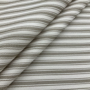 Farmhouse Stripe | Upholstery Fabric | Beige and Off White | Heavy Weight | 54" Wide | By the Yard