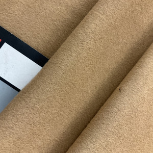 1 Yard Piece of Camel Tan Coating Wool | Wool / Poly Blend | Brushed Wool with Nice Sheen | 20oz | 60" Wide | DYE LOTS MAY VARY