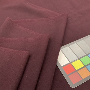 2.75 Yard Piece of Dark Burgundy Coating Wool | Wool / Poly Blend | brushed felt | 20oz | 60" Wide | DYE LOTS MAY VARY