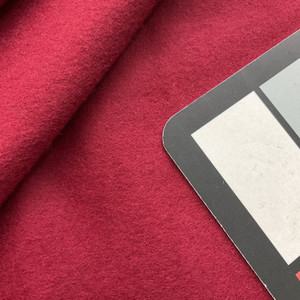 2.5 Yard Piece of Solid Red Coating Wool | Wool / Poly Blend | Soft Flat Felt | 20oz | 60" Wide  | DYE LOTS MAY VARY | COATWOOL-111-REM34