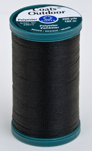BLACK Tex 90 Outdoor Thread | 100% Polyester UV Stable | 200 Yard Spool |