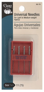 Universal Sewing Machine Needles | 4 piece | Size 11(Light to Medium Weight) | Dritz