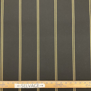 1 Yard Piece of 4988-0000 | Cooper Black  Striped  Sunbrella | 46 Inch | Marine And Awning Fabric