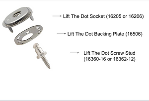 CURTAIN FASTERNER | LTD MACHINE SCREW STUD 8/32” Nickel Stud with Brass Screw | 16362-12