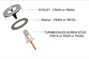 STANDARD EYELET 15/64" FOR  TURNBUCKLE | Nickel/Brass | 78403