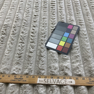 Lavish Plush Faux Mink Corduroy in Taupe | Upholstery Fabric | Super Soft | Heavy Weight | 54" Wide | By the Yard