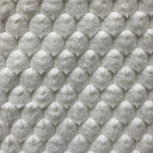 Hexagonal Quilted Fur in White | Upholstery Fabric | Heavy Weight | 54" Wide | By the Yard