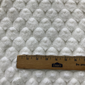 Hexagonal Quilted Fur in White | Upholstery Fabric | Heavy Weight | 54" Wide | By the Yard