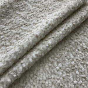 Pebbled Fur in Flecked Off White | Upholstery Fabric | Heavy Weight | 54" Wide | By the Yard