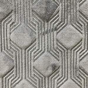 Quilted Geometric Design in Dark Grey | Upholstery Fabric | Super Soft | Heavy Weight | 54" Wide | By the Yard